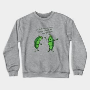 Funny Asparagus Pee Pea Pod Cartoon Crewneck Sweatshirt